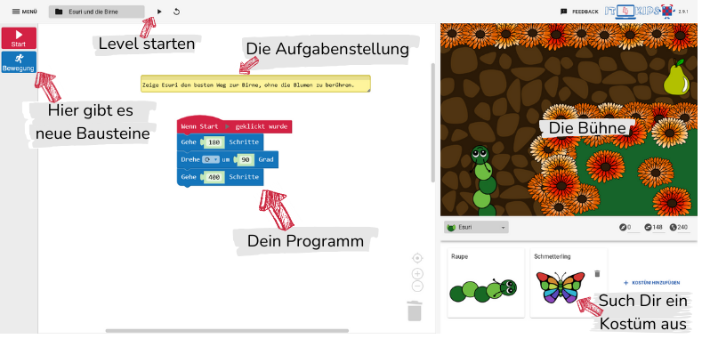 Vorschau der Lernsoftware Cubi